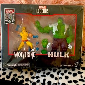 Hasbro Marvel Legends Wolverine and Hulk 6-Inch Action Figure 2-Pac Standard